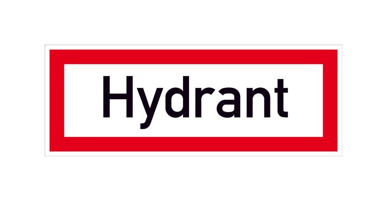 Hinweisschild für die Feuerwehr - Hydrant