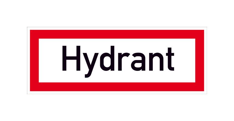 Hinweisschild für die Feuerwehr - Hydrant