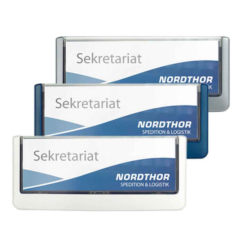 CLICK SIGN Türschild - hochwertiger Kunststoff - herausziehbares Sichtfenster