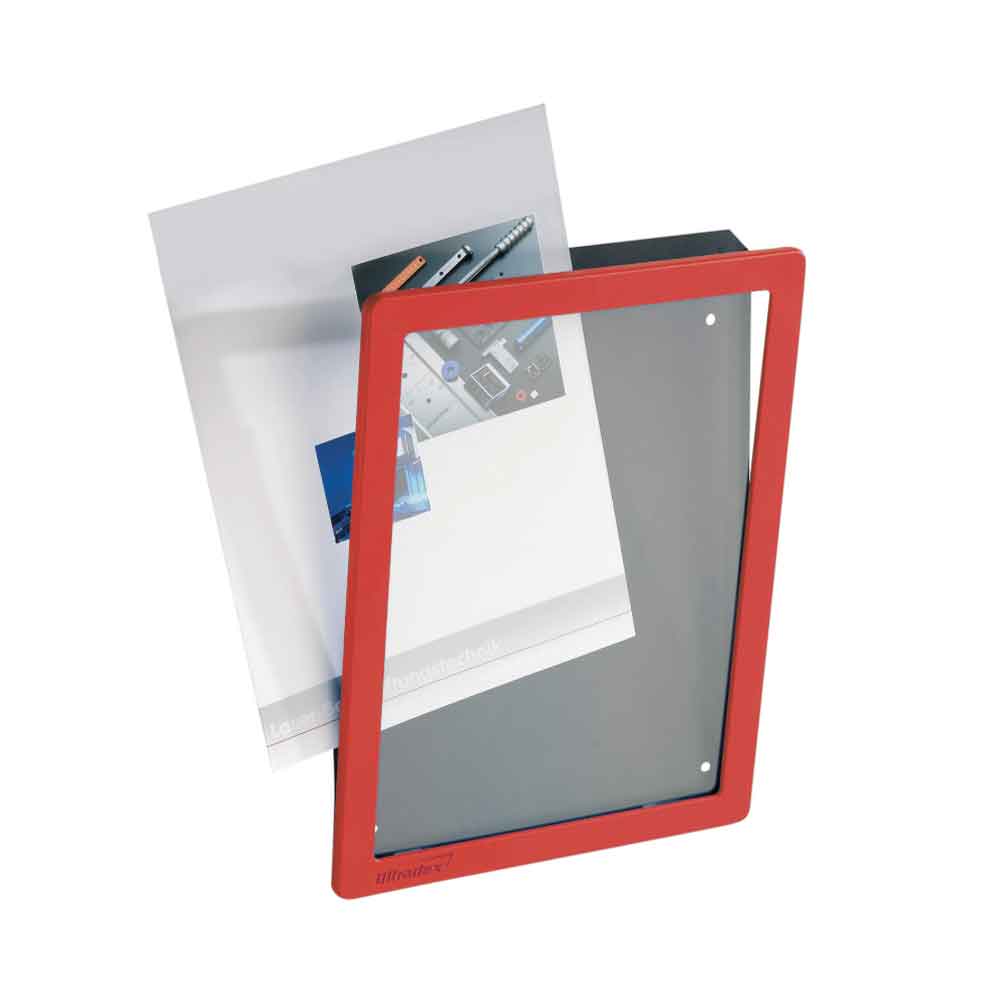 Ultra-Sichtrahmen für DIN A4 Einlagen - in 5 Farben - Rückwand zum Anschrauben oder magnetisch Ultra-Sichtrahmen für DIN A4 Einlagen - in 5 Farben - Rückwand zum Anschrauben oder magnetisch