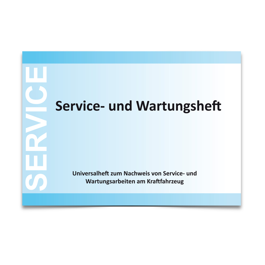 Service- und Wartungsheft - DIN A5 - quer
