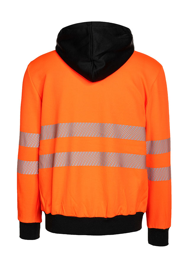 Korntex® - EOS - Hi-Vis Hoodie mit schwarzer Brustpartie - Signal-Gelb/Schwarz - 3XL