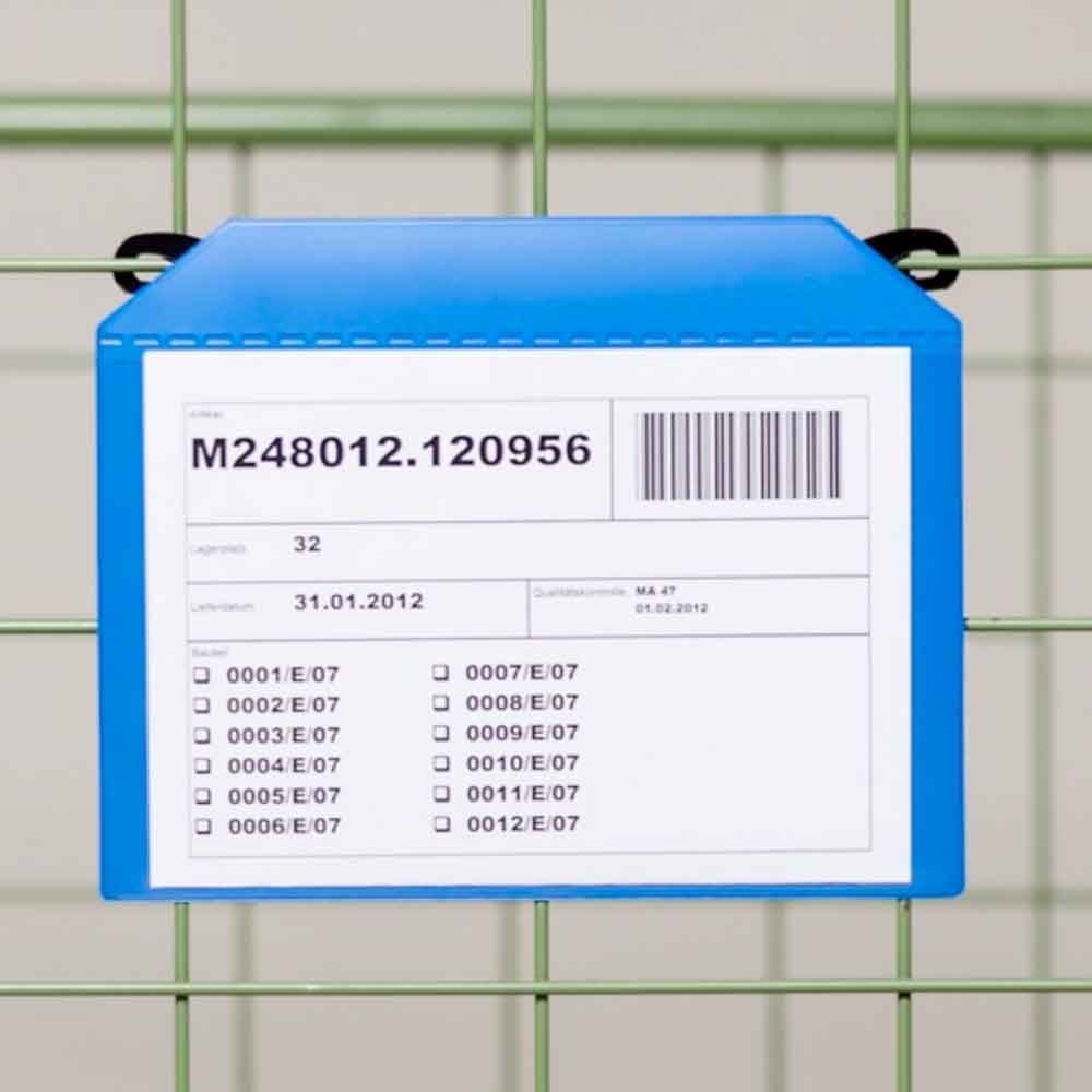 Gitterboxtaschen ohne Magnetstreifen - mit Einhänge-Haken - 4 Formate