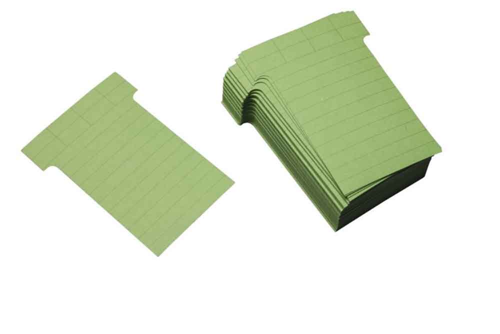 20-20-146-0-00-01-060-t-karten-gruen-4b5164 Zubehör T-Karten-Kombi - für T-Kartentafel - Breitformat - in 10 Farben - 2-fach Nutzen