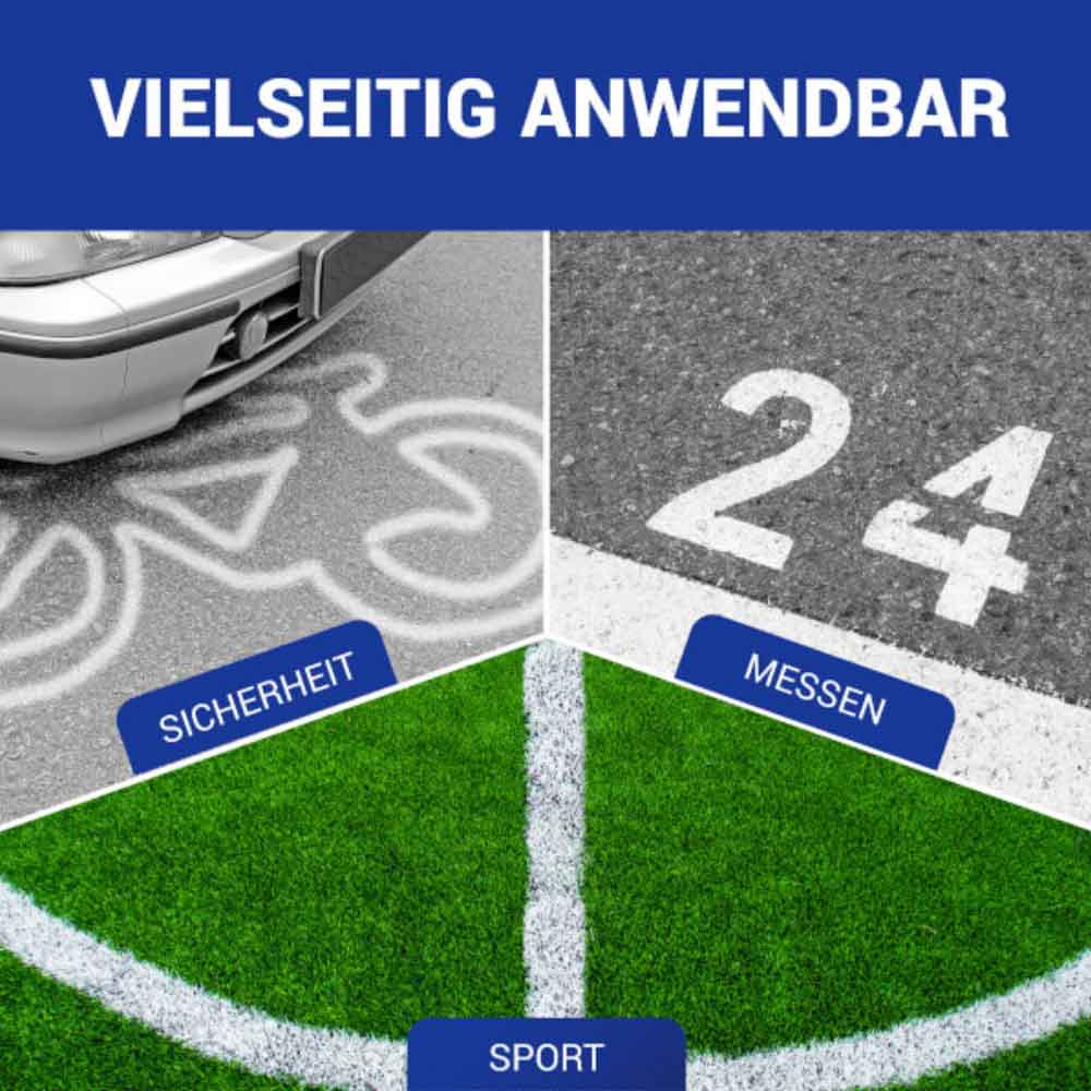 Kreidespray Basic und Strong für kurz- oder langhaltende Markierungen Kreidespray Basic und Strong für kurz- oder langhaltende Markierungen