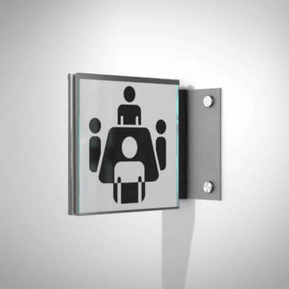 GlasFix Fahnenschild - bestehend aus 2 Echtglas-Schildern und einem Edelstahlbügel - in 5 Größen GlasFix Fahnenschild - bestehend aus 2 Echtglas-Schildern und einem Edelstahlbügel - in 5 Größen