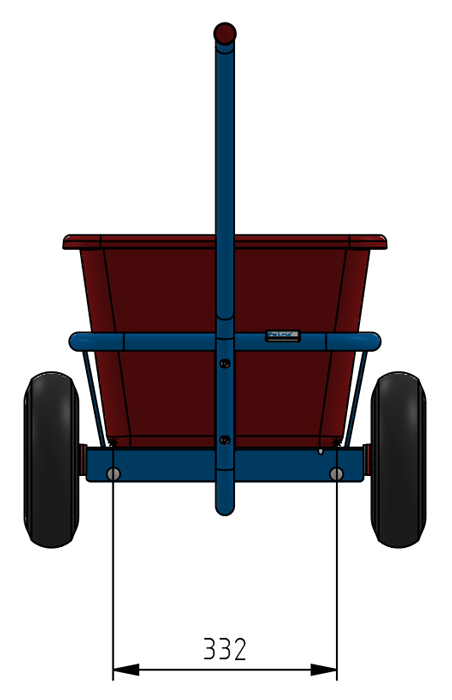 Handwagen mit Kunststoffmulde - Vollgummi-Bereifung - in 2 Größen - Tragkraft 200 kg