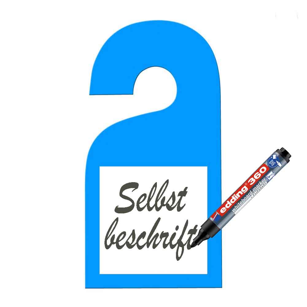 Leitzahlhänger - Modell 1 - Sign 1 - 1-seitig mit Kreide- oder Whiteboardfolie - zur Selbstbeschriftung - 8 Farben