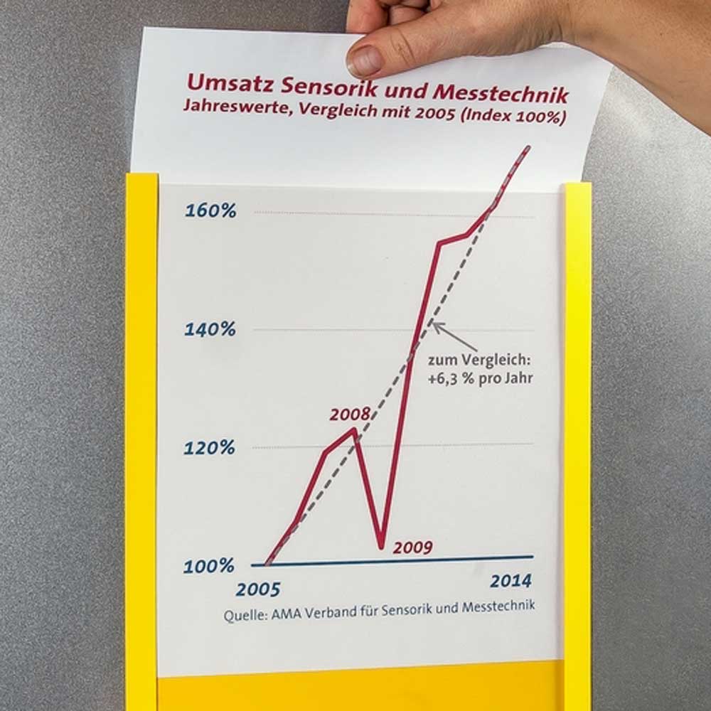 Magnet Sichttasche - DIN A4 Hochformat - in 5 Farben