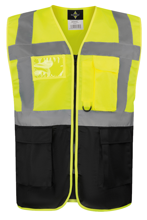 Korntex® Comfort Warnweste „Hamburg“ - Multifunktional - Weiß - M