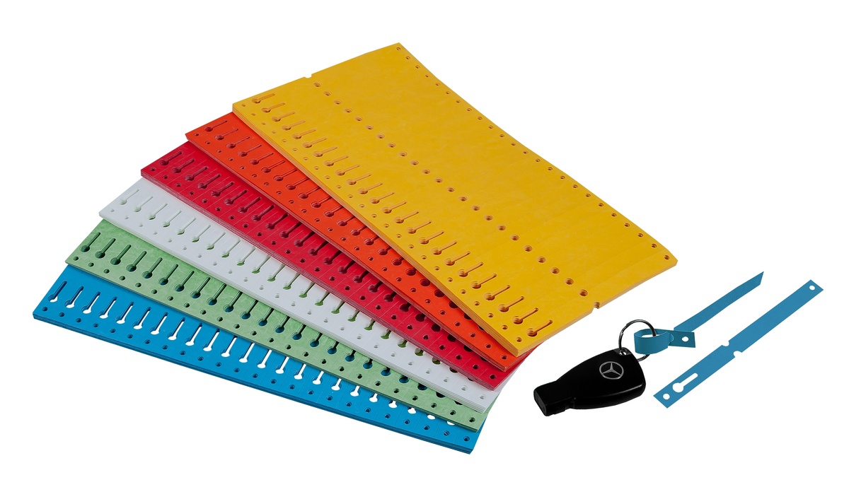 Tyvek®-Schlaufen-Etiketten - Format 160 x 12,7 mm - 6 Farben
