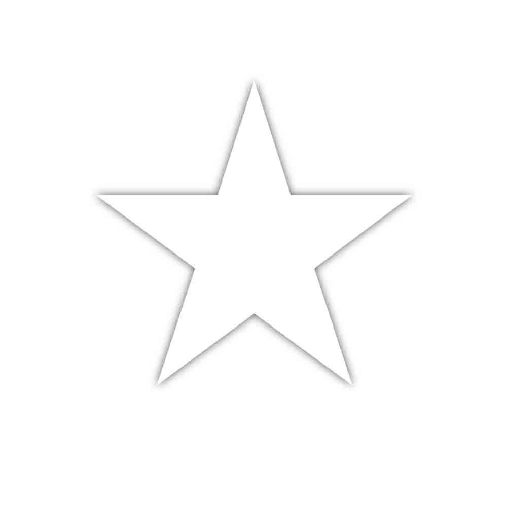 Piktogramm - Symbol Stern * - selbstklebend - Folie - Schwarz oder Weiss - in vielen Größen