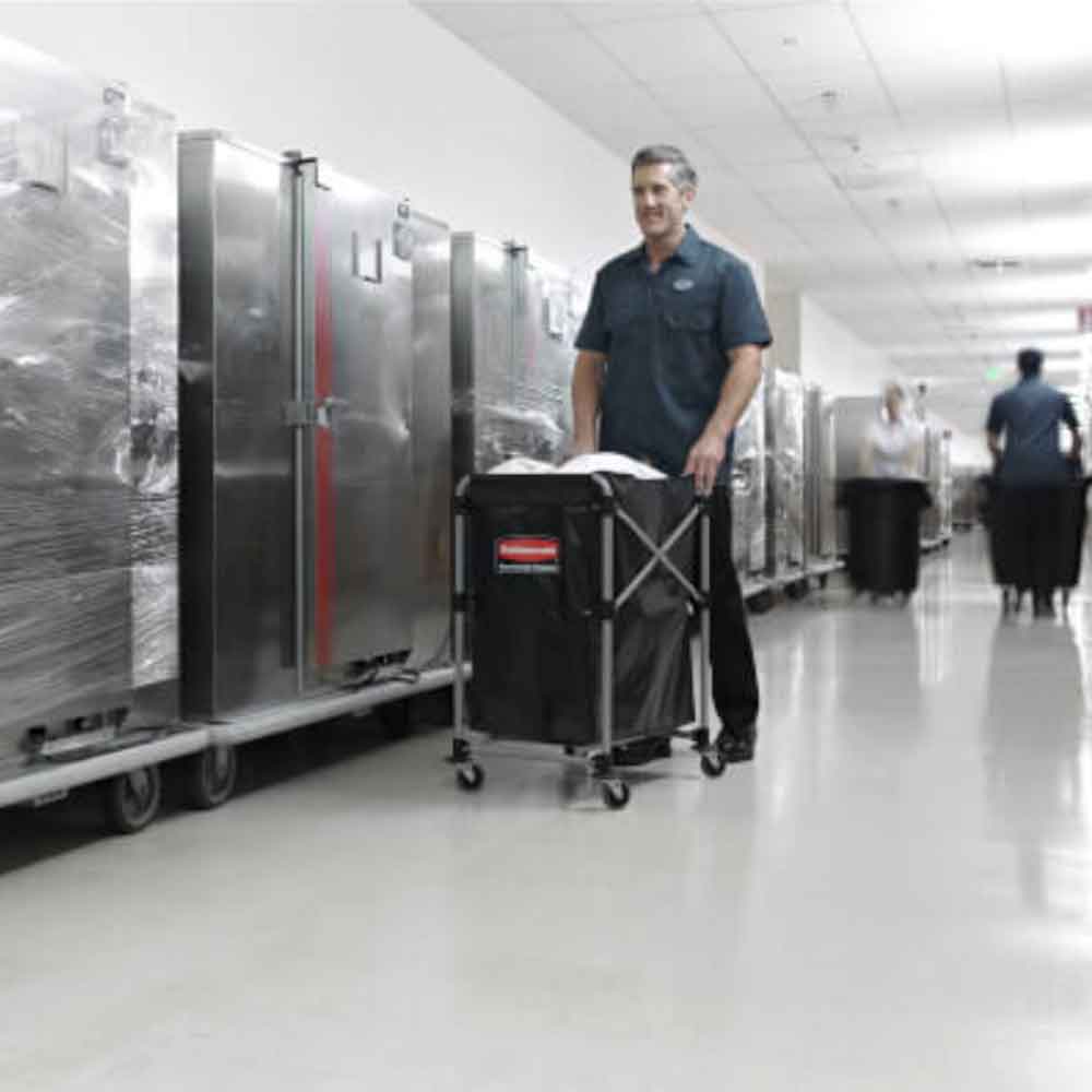 Transportwagen - Wäschewagen zusammenfaltbar für Transportsäcke