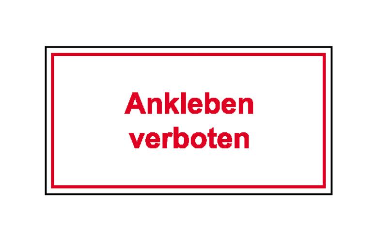 Hinweisschild - Grundbesitz - Ankleben verboten