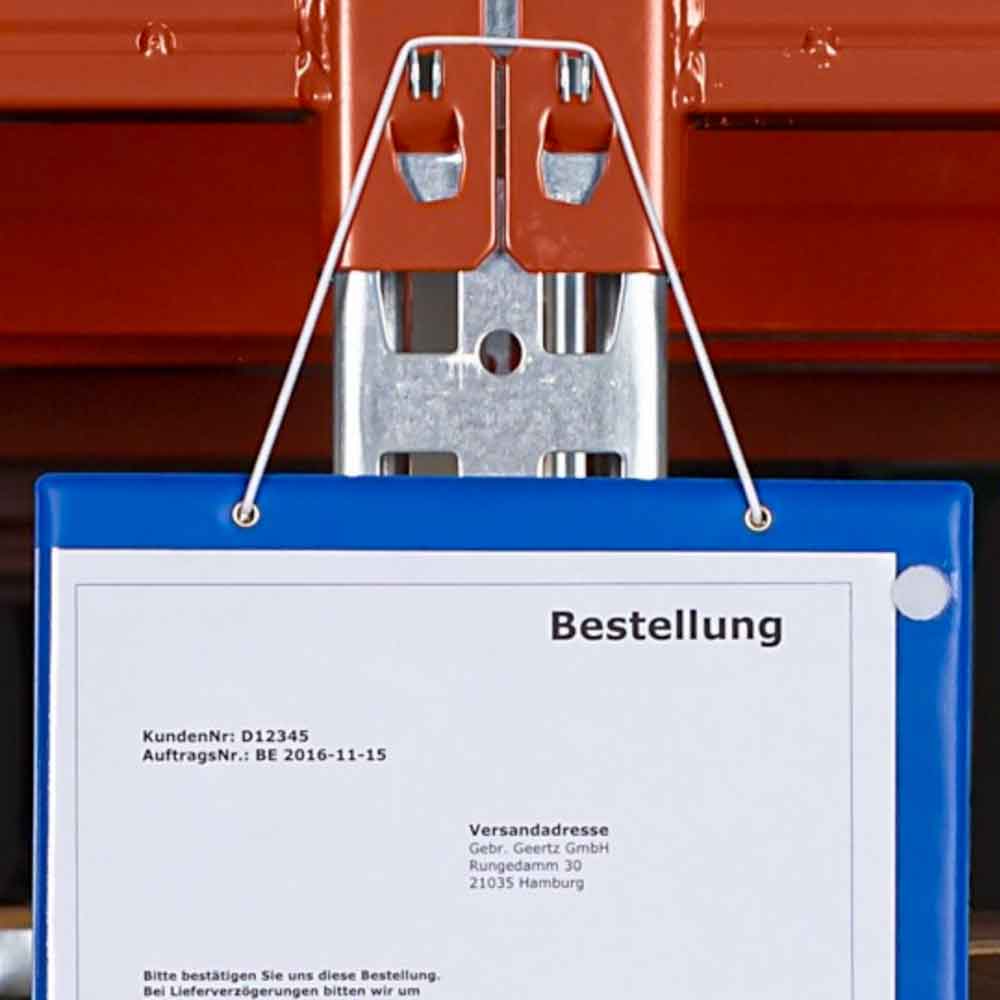 Werkstatttaschen zum Aufhängen - DIN A4 hoch oder quer - Blau