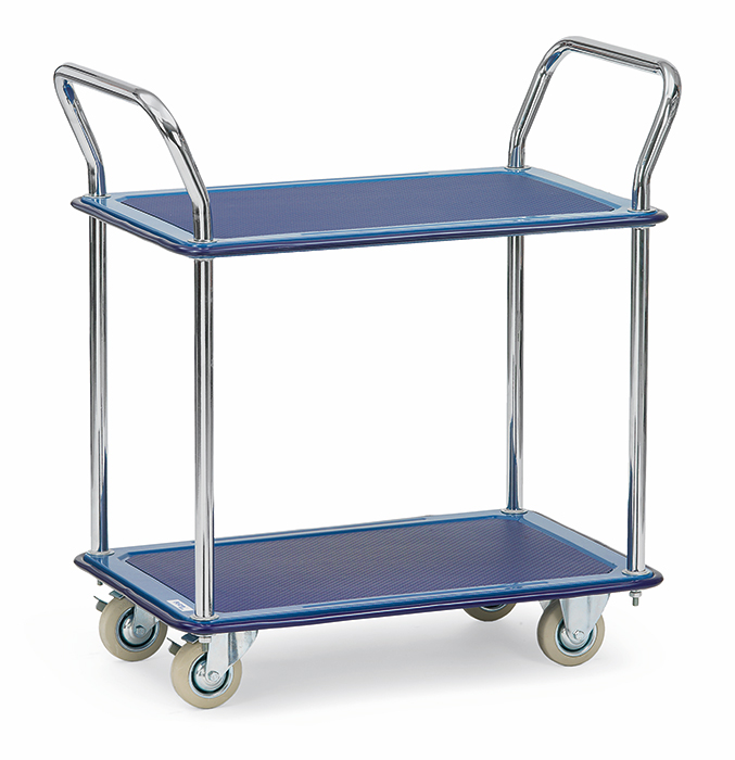 3112-5c560c Ganzstahl-Tischwagen - 2 Ladeflächen - Tragkraft 120 kg