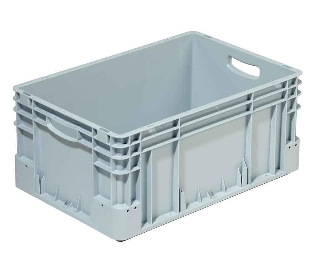 80-10-108-0-10-03-060-euro-transportbehaelter-grau-b05609 Euro-Transportbehälter - L 600 x B 400 x H 270 mm - in 3 Farben