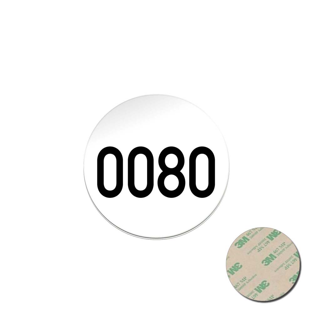 Zahlenmarken - Kunststoff - 4-6 stellige Gravur - selbstklebend