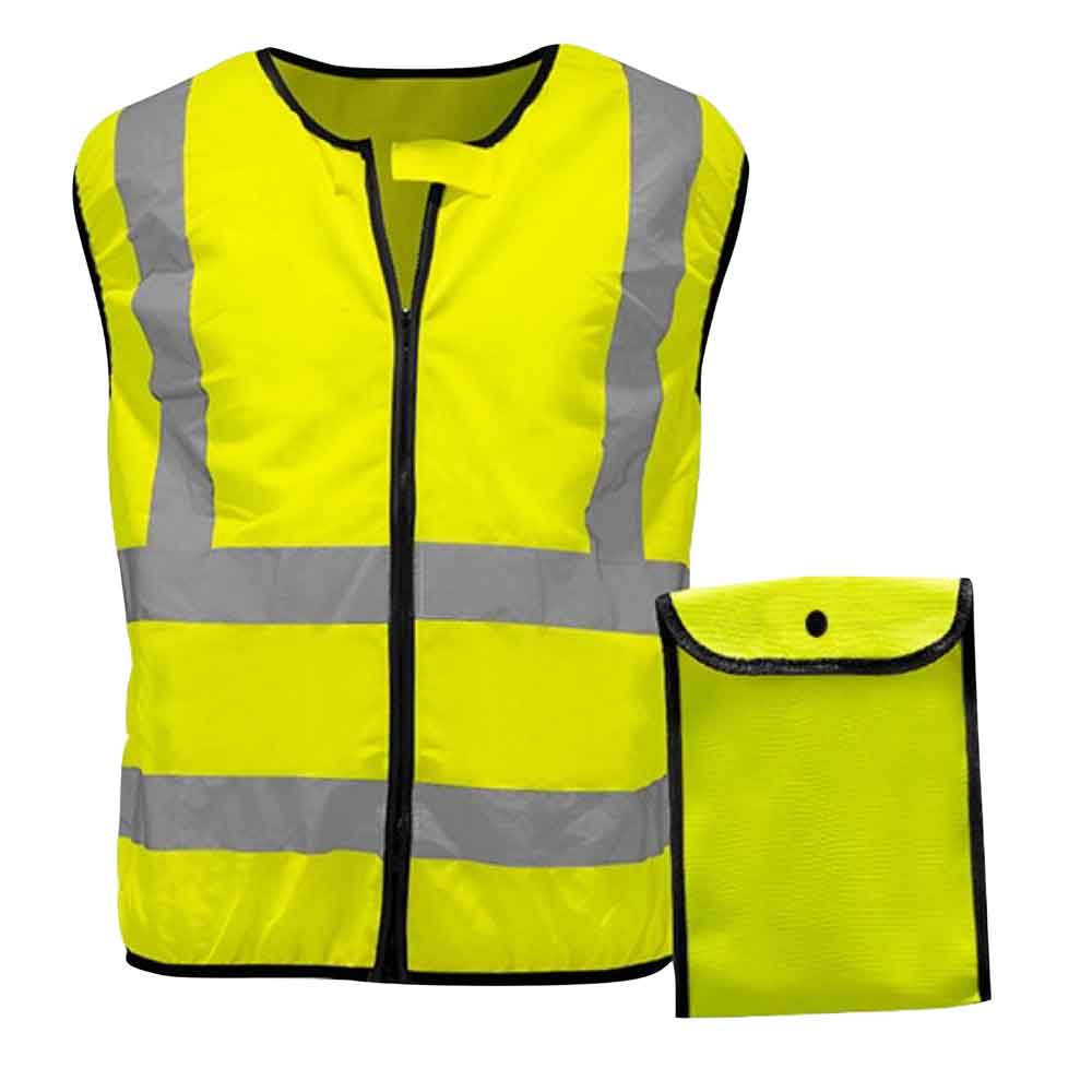 60-50-318-0-00-01-059-motorrradweste-tasche-gelb-4c1b15 Warnweste - für Motorrad- & Zweiradfahrer - inklusiv Tasche