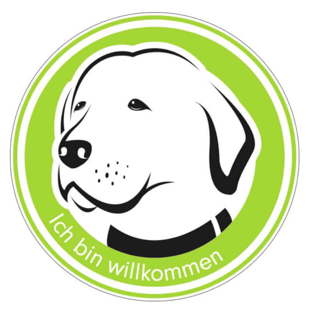 Hinweisschild - Gewerbe und Privat - Hunde willkommen Hinweisschild - Gewerbe und Privat - Hunde willkommen