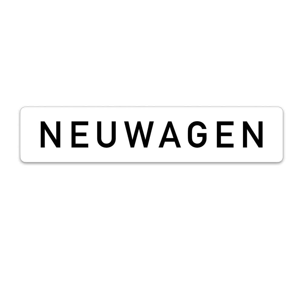 10-50-050-0-00-13-002-neuwagen-werbeschild-1feb5f Kennzeichen-Werbeschilder - mit verschiedenen Texten