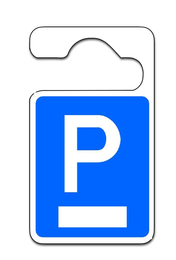 Parkausweis-Anhänger - Text: Parkausweis - zur Selbstbeschriftung
