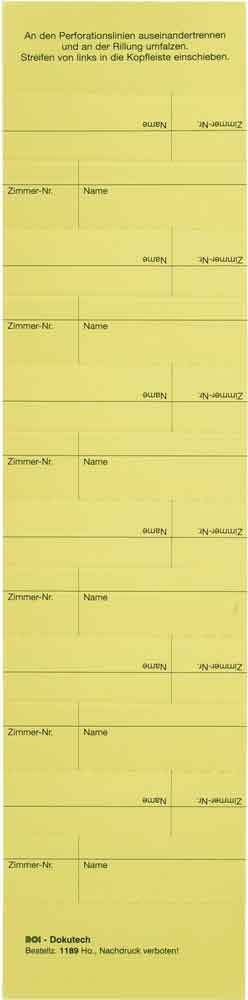 Namensstreifen für Dokumentationsmappen - in 6 Farben - Zubehör Namensstreifen für Dokumentationsmappen - in 6 Farben - Zubehör