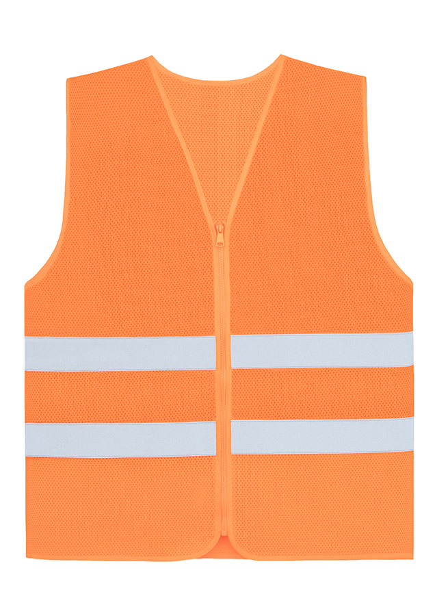 Korntex® Mesh-Warnweste Comfort-Fit „Rhodes“ - Mit Reißverschluss - Signal