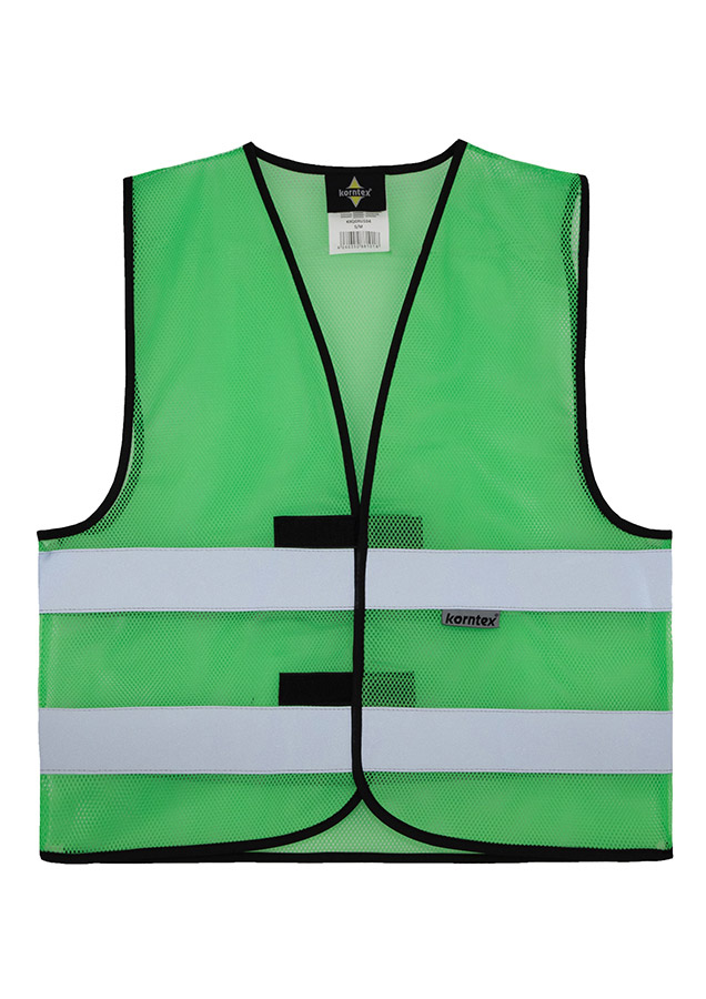 Korntex® Mesh Warnweste „Thessaloniki“ - Grün - 5XL