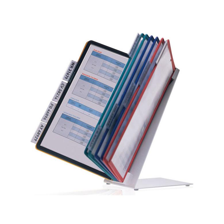 Tischständer VARIO Display System table 10 / table 20 - mit 10 oder 20 eingefassten Sichttafeln