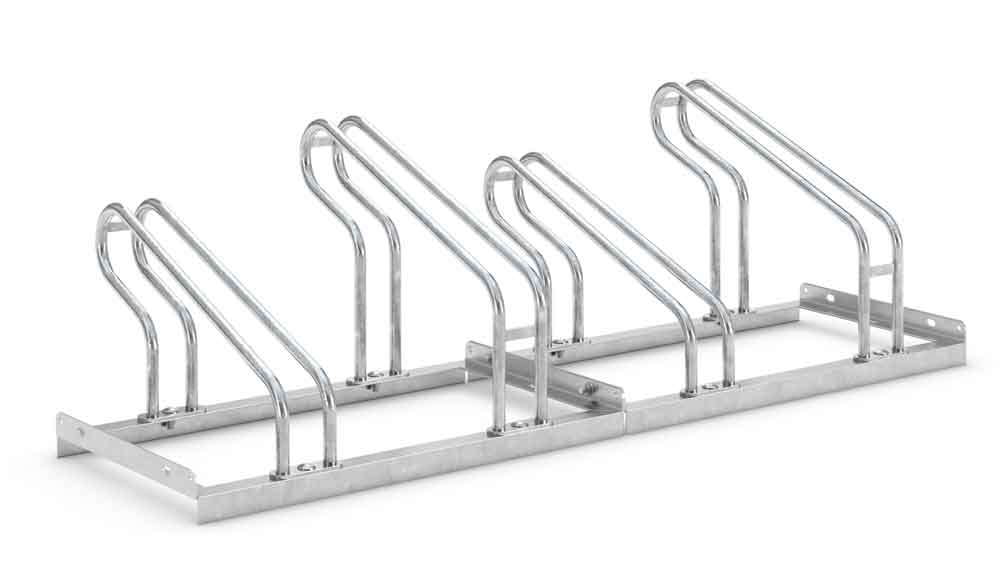 Fahrrad-Anlehnparker 2000 BF - Radabstand 390 mm - einseitig - 7 verschiedene Breiten