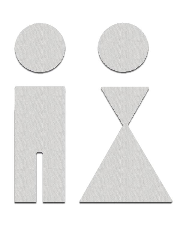 Piktogramm aus Edelstahl - verschiedene Symbole - selbstklebend