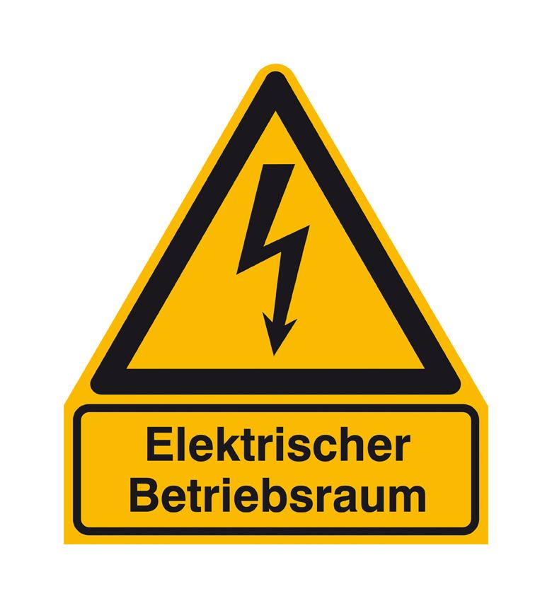 Warn-Kombischild - Elektrischer Betriebsraum