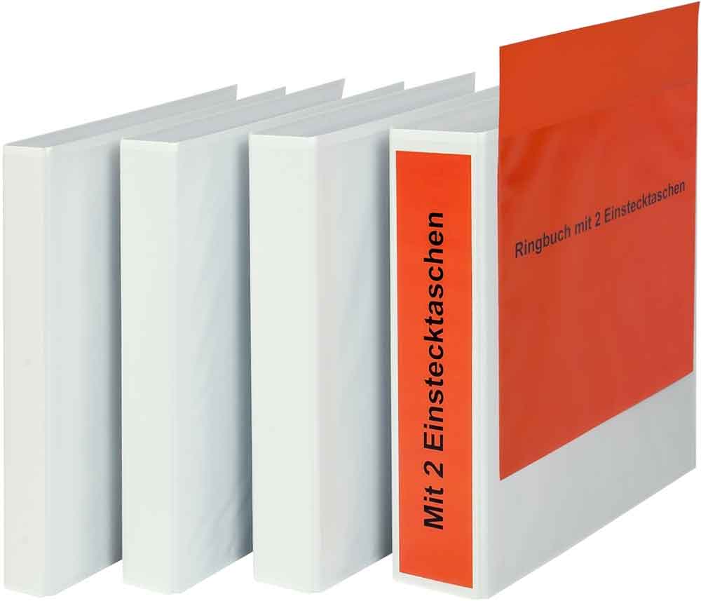PP-Präsentations-Ringbuch - Leinenstruktur - 2-Ring Mechanik