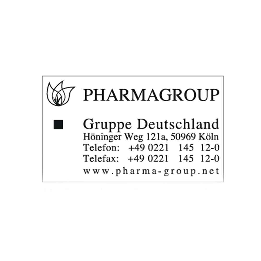 Trodat Professional 5200PG - 5206PG - 5208PG - individuelle Textplatte und Gestaltung