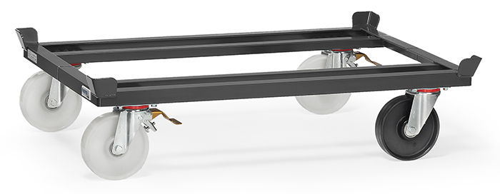 23891_7016-96aaa2 Paletten-Fahrgestell GREY EDITION - 1 Rolle elektrisch leitfähig - Ladefläche L 1210 x B 810 mm