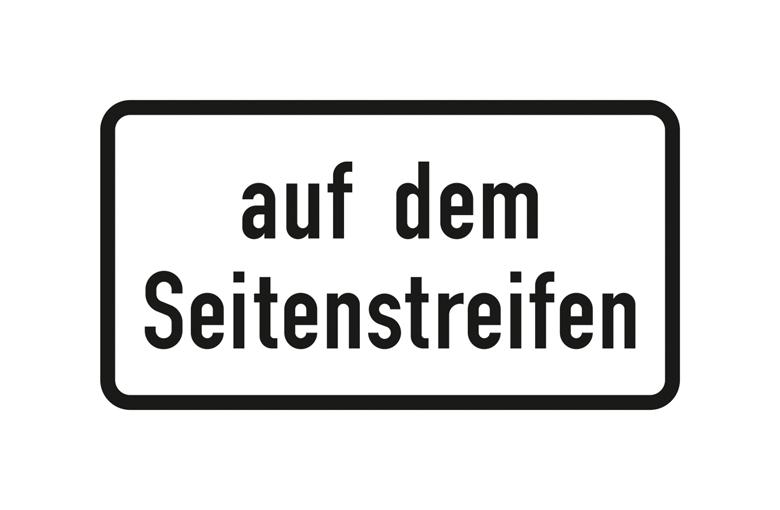 Verkehrszeichen - StVO - auf dem Seitenstreifen - 2 Größen