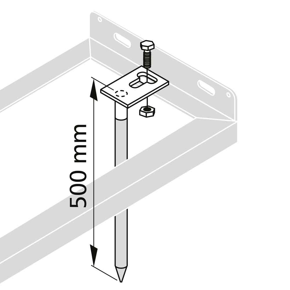 Bodenanker verzinkt - Zubehör zu Fahradständern - Diebstahlschutz Bodenanker verzinkt - Zubehör zu Fahradständern - Diebstahlschutz