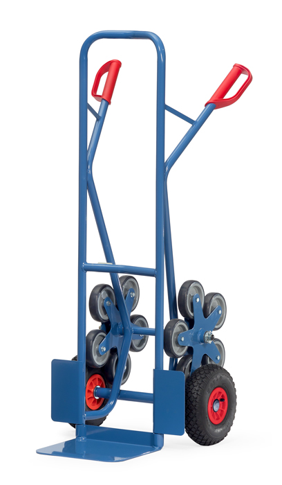 TK1327_fetra_treppenkarre-bb32ca Stahlrohr-Treppenkarre mit 2 fünfarmigen Radsternen - Schaufelbreite 320 mm - Luft-Bereifung