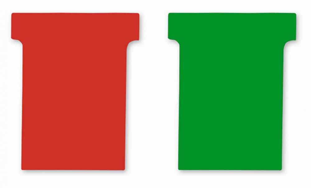 Zubehör T-Karten-Kombi - für T-Kartentafel - Breit- oder Schmalformat - Rot/Grün