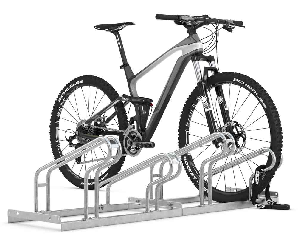 Fahrrad-Anlehnparker 2000 - Radabstand 350 mm - einseitig - 6 verschiedene Breiten Fahrrad-Anlehnparker 2000 - Radabstand 350 mm - einseitig - 6 verschiedene Breiten