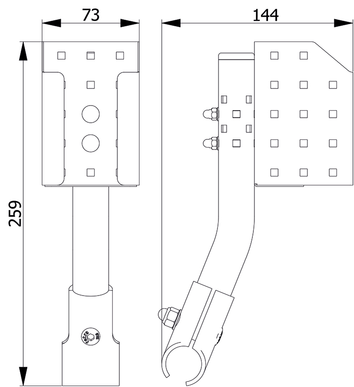 Flaschenhalterung - B 73 x H 259 x T 144 mm - Zubehör für Bode-Flaschen