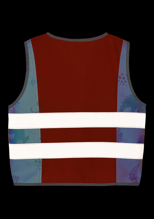 Korntex® Kinder Warnweste Action „Working Heroes“ - CO2 Neutral - Blau/Traktor - XS