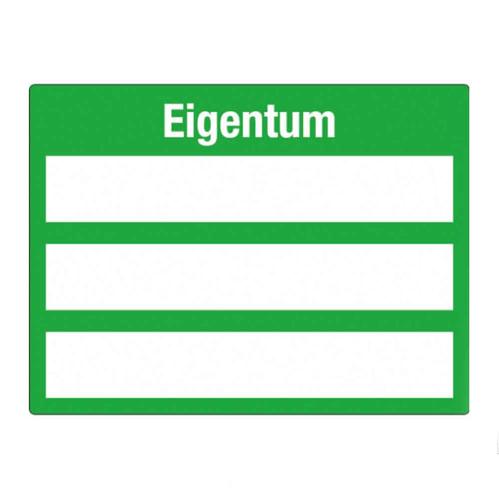 Inventar-Etikett - Eigentum - VOID-Folie auf Rolle - mit 3 Beschriftungsfeldern
