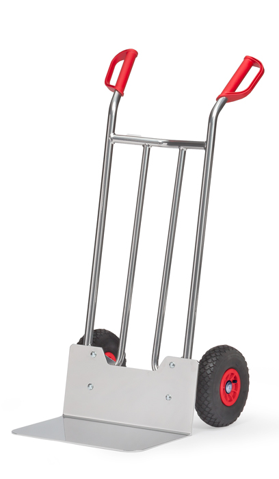 A1116L_fetra_alu-sackkarre-a61c97 Alu-Stapelkarre - H 1150 mm - Schaufeltiefe 300 mm - Tragkraft 150 kg - mit 3 Radausstattungen