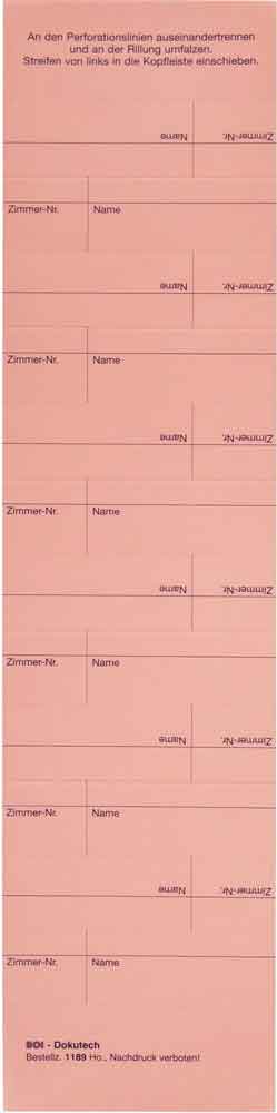 Namensstreifen für Dokumentationsmappen - in 6 Farben - Zubehör Namensstreifen für Dokumentationsmappen - in 6 Farben - Zubehör