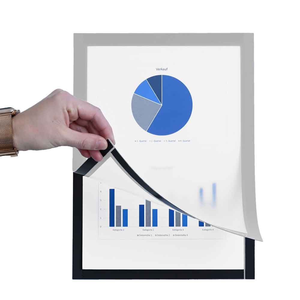 Inforahmen Ultraframe A4 - selbstklebend - aufklappbarer Doppel-Magnetrahmen - 3 Farben Inforahmen Ultraframe A4 - selbstklebend - aufklappbarer Doppel-Magnetrahmen - 3 Farben