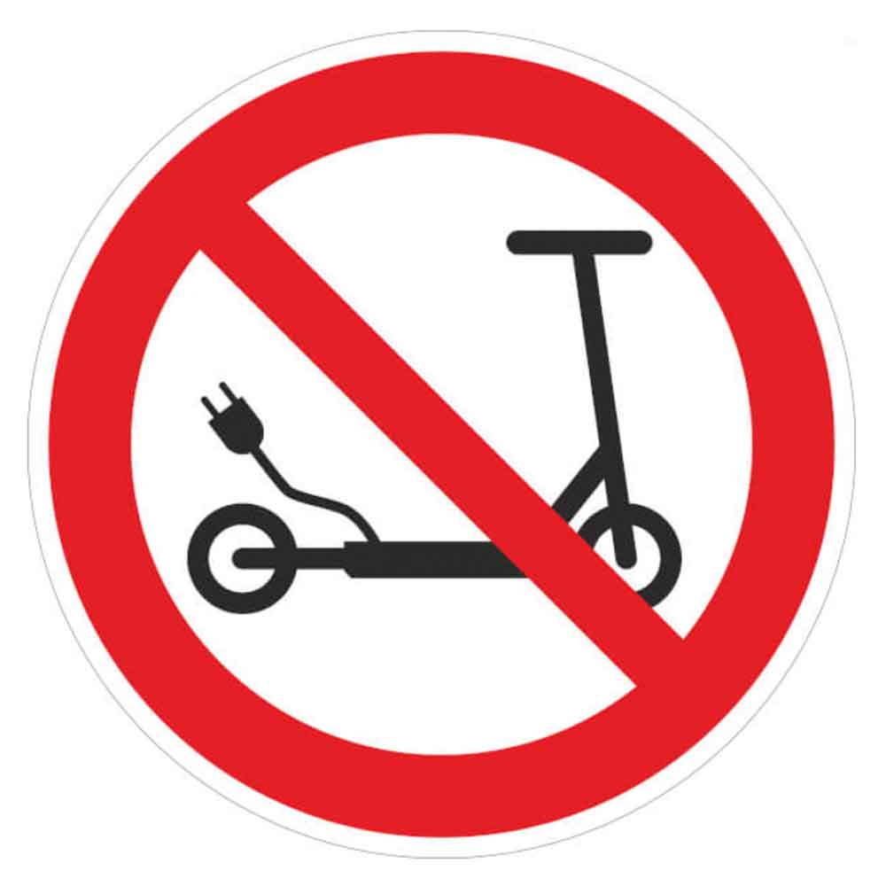Verbotsschild - E-Scooter abstellen verboten