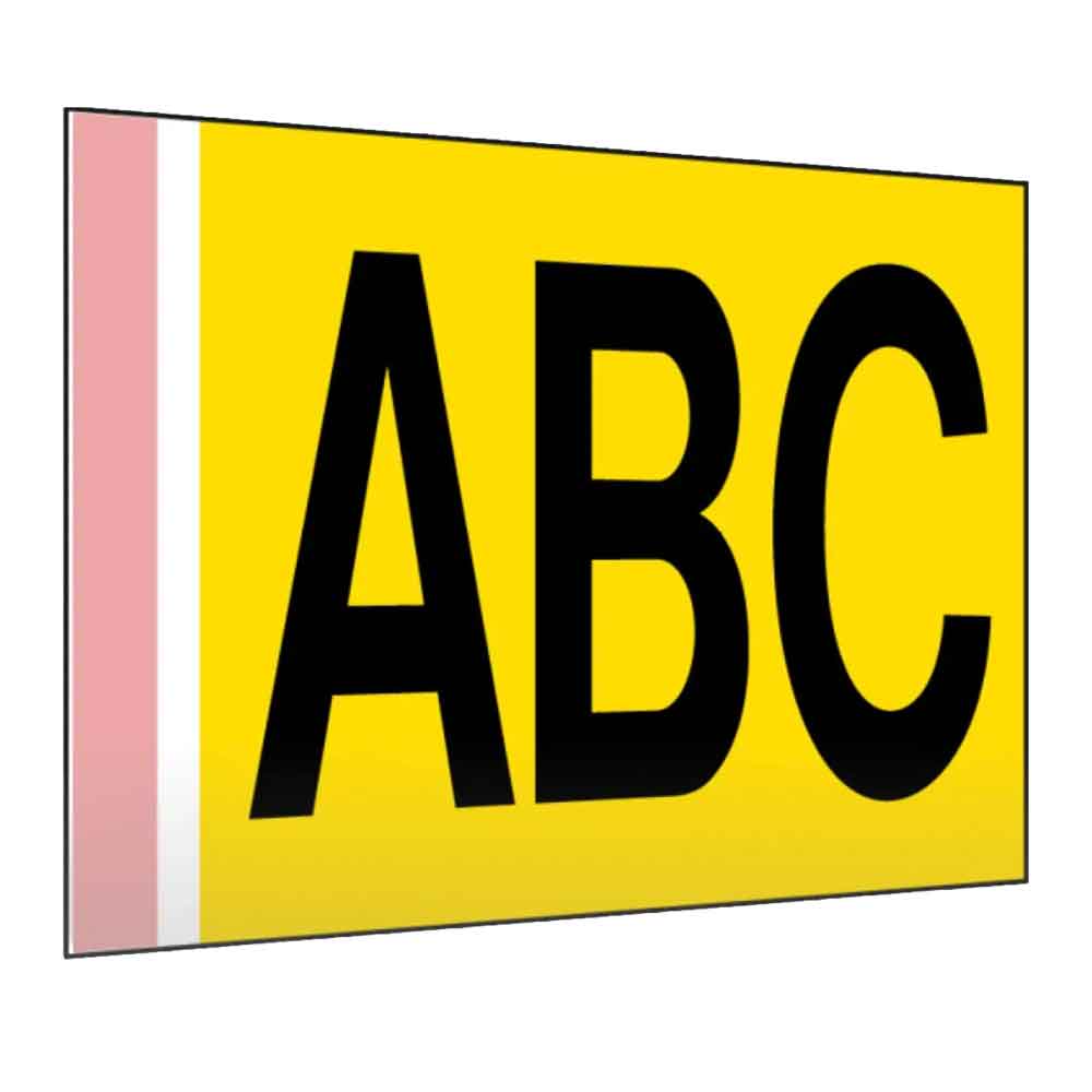 Regal- und Gangschild gerade - mit Klebestreifen - in vielen Größen - einseitiger oder beidseitiger Druck