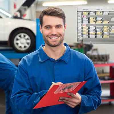 Auftragstasche im rauhen Werkstatteinsatz